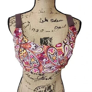 Atletha Paisley Print Swim bra  Size 4